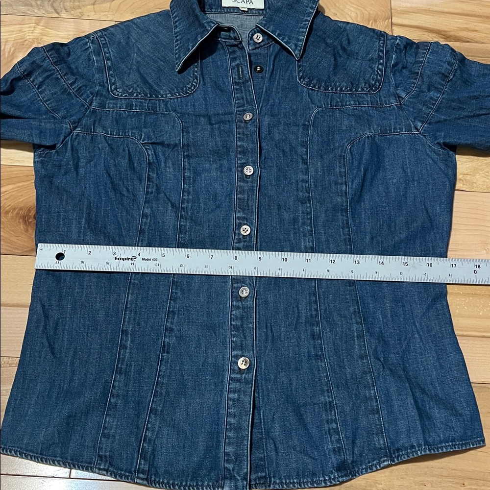 Scapa Women's Denim Button Down Shirt - Picture 4 of 17